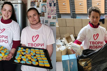 乌克兰志愿者为老年人和大家庭提供了套件。