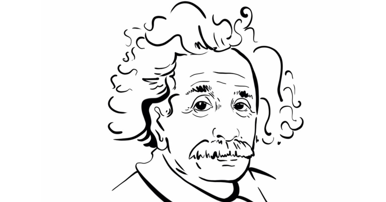 阿尔伯特·爱因斯坦的草图。