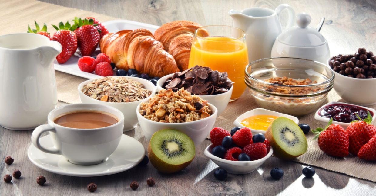 吃健康的早餐。
