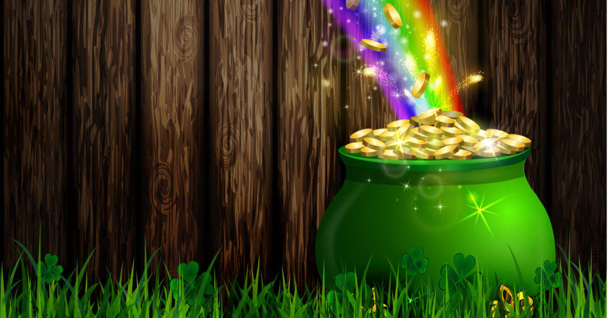 彩虹尽头的一罐金子。