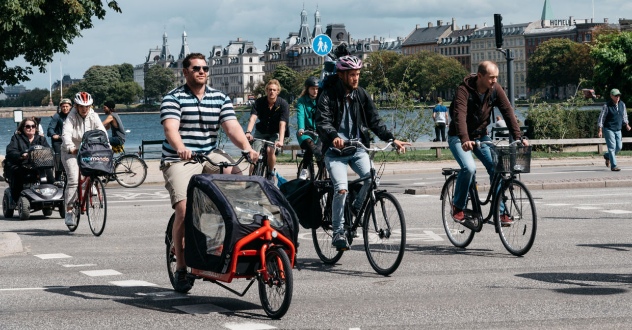 丹麦哥本哈根的健康运动自行车。
